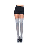 Leg avenue socks lace ruched gray