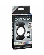 Fantasy c-ring double ring s magic black silicone vibrator