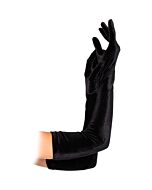 Leg avenue extra long black velvet gloves