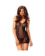 Leg avenue black mini dress with polka dots