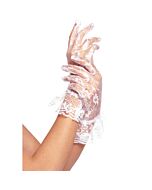 Leg avenue lace gloves with white wheel