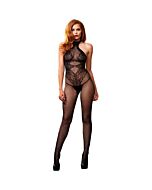 Leg avenue black mesh net with opening