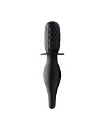 The drop 10x plug vibrador de silicona negro