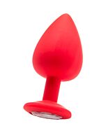 Extra large plug diamante rojo