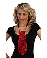 Red sequined tie