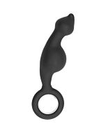No. 62 - dildo anal con anillos de metal - negro