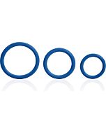 Blue Triple Waves of Pleasure Ring