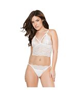 Lace bralette and panties - white