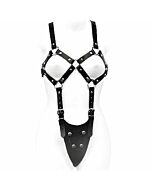 Leather body exposed body woman