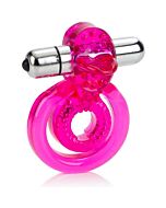 Pink dual clit flicker vibrating ring