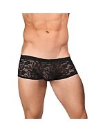 Male black lace boxer power