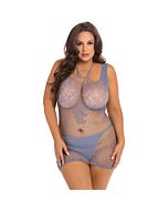 Absolutist lace and net vestido de red - azul