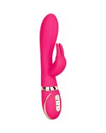 Conejito vibrador de silicona ultra-soft - rosa