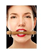 Ouch black wooden gag