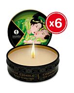 Shunga vela de masaje te verde 6 x 30 ml