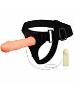 Passionate dance hollow vibrator 18cm harness
