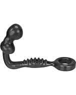 Ripple asslock ring with plug - black