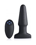 Silicone inflatable anal plug with 10x vibrator