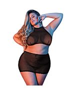 Sexytime -set blouse and miniskirt - black