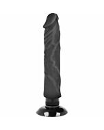 VibraReal 20cm Realistic Vibrating Dildo - Black