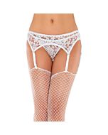 Leg avenue lace garter belt with thong white suit
