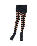 Striped tights - black