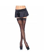 Leg avenue black stockings with lace top