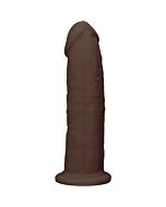 Dildo de silicona sin testículos 22,8cm - marrón