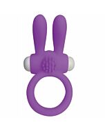 ANILLO VIBRADOR CON RABBIT NEON - LILA