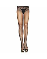 Leg avenue black panties net with rhinestones