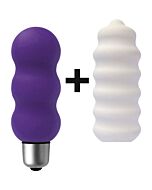 Joystick gyro micro stimulator with purple / white sleeves