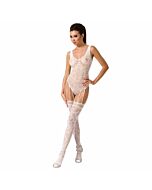 Passion woman bs051 bodystocking blanco