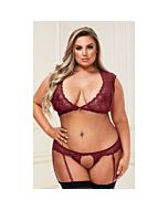 Baci sexy lace bra and thong set - red