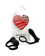 Saninex brave - plug vibrador con anillo - negro