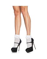 Leg avenue crochet socks with white hearts