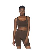 Opaque set with cycling pants - brown