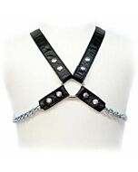 Leather chain body harness ii