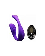 Mini romeo vibrador manos libres con mando - morado