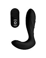 Vibrador para próstata de silicona con control remoto - negro