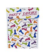 Pack 6 paper napkins with penises