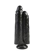 Two cocks one hole 25cm - negro
