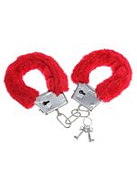 Red Plush Seduction Handcuffs