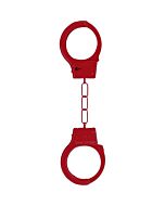 Red metal handcuffs