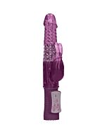 Vibrador conejito con rotación - morado
