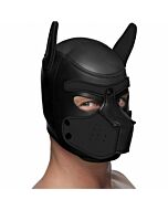 Neoprene spike puppy hood - black
