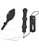 Inflatable plug with vibrator