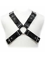 Leather body harness buckles