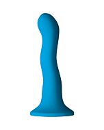 Colours wave dildo silicona 15cm - azul