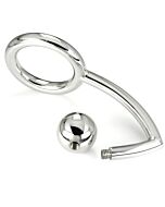 Metalhard ring cock ring with anal intruder hook 45mm