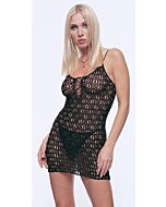 Leg avenue mini dress crochet network type interleaved at the neckline